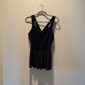 Lululemon black pleated workout top, size 12